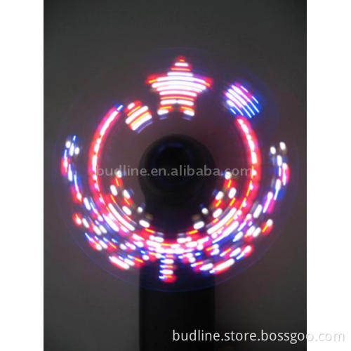 Changing Color Message Mini Fan
